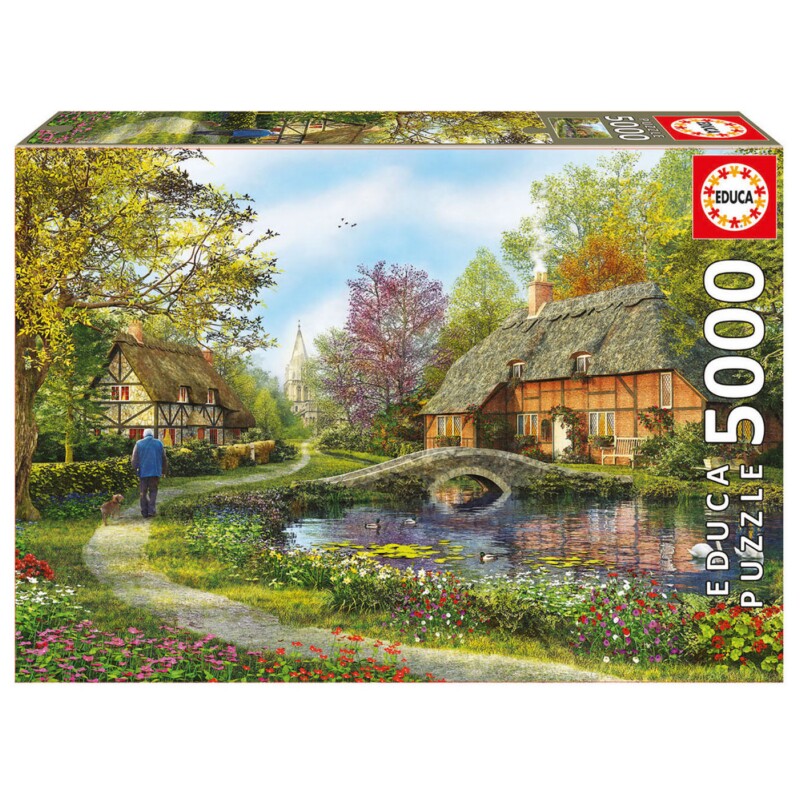 Educa西班牙 进口拼图 湖边小屋 5000片成人减压玩具礼物益智拼图