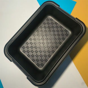 乌龟缸沥水养小乌龟专用过滤篮家用生态龟缸黑色饲养龟箱塑料带盖