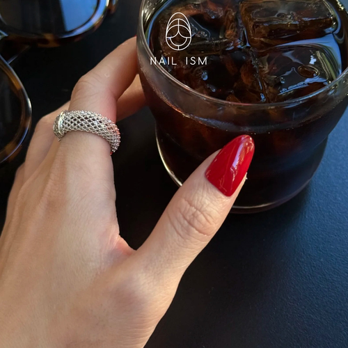 【NAILISM 纯色系列】正红显白美甲高级短甲欧美高级气质短甲