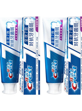 佳洁士全优七效牙膏180g四支装 crest森林薄荷清洁口牙齿缝臭正品