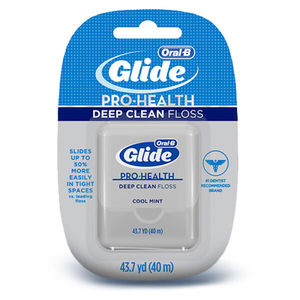欧乐b劲爽深洁牙线40米 glide舒适纤维薄荷扁细牙线进口牙缝正品