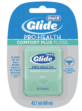 欧乐b舒适深洁牙线40米 oralb宽扁形薄荷牙缝线glide后槽牙沟老款