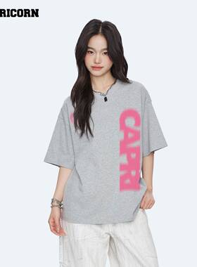 CAPRICORN 美式字母纯棉t恤短袖女2025夏季新款潮牌内搭半袖上衣