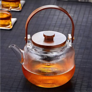 玻璃蒸煮茶壶煮茶器电陶炉烧水壶2026新款泡茶用提梁围炉茶具套装