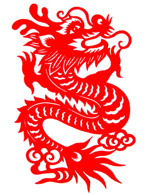 丽豪A3/A4手工剪纸画窗花生肖龙