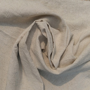 柔软压皱洗水纯棉麻布料 朴素纯色衣服装裙子汉服DIY水洗面料