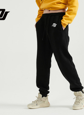 DJAY  加绒净色缩脚抽绳卫裤