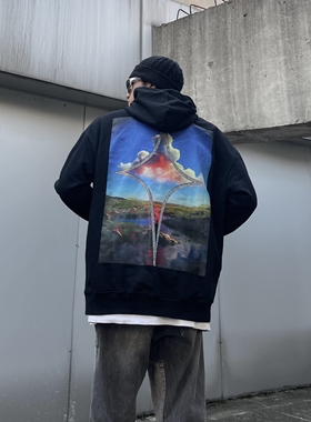 DJAY美式复古嘻哈工装多口袋设计感休闲卫衣 男女