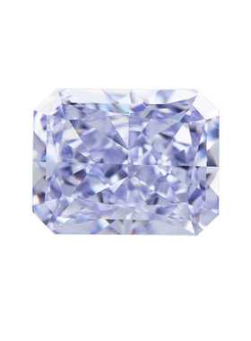 薰衣草色宝石长方形倒角钻石切裸石浅紫色钻石戒指首饰 DIY饰品