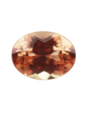 椭圆形提拉法培育彩色宝石 蛋形日落橙色裸石 可来图定制首饰