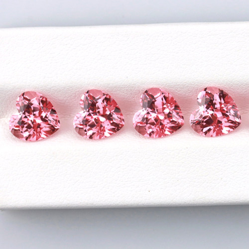 培育宝石爱心形帕帕拉恰裸石