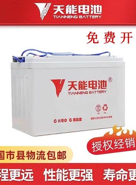 天能电瓶12V100AH电池洗地机电动汽车四轮车巡逻车三轮车6EVF100a