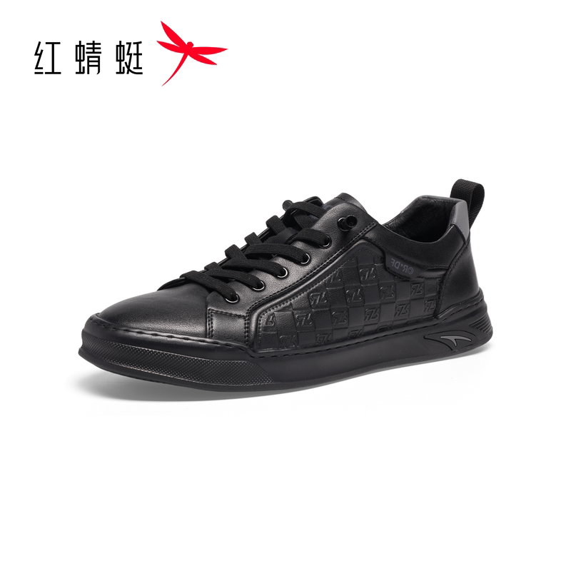 【门店发货】红蜻蜓2026秋季新品真皮休闲板鞋男单鞋AC7200048