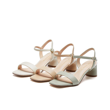 红蜻蜓2021年夏新款粗跟女高跟鞋子