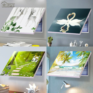 电表箱遮挡箱电闸盒子免打孔电箱装饰画多媒体壁画简约开关挂画