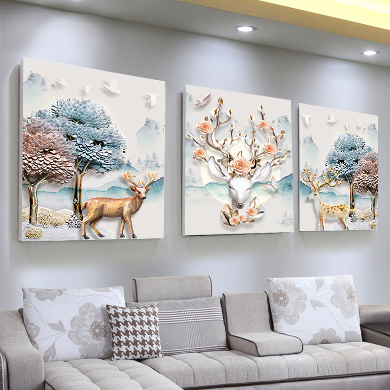 赵无极抽象风温馨横幅客厅装饰画