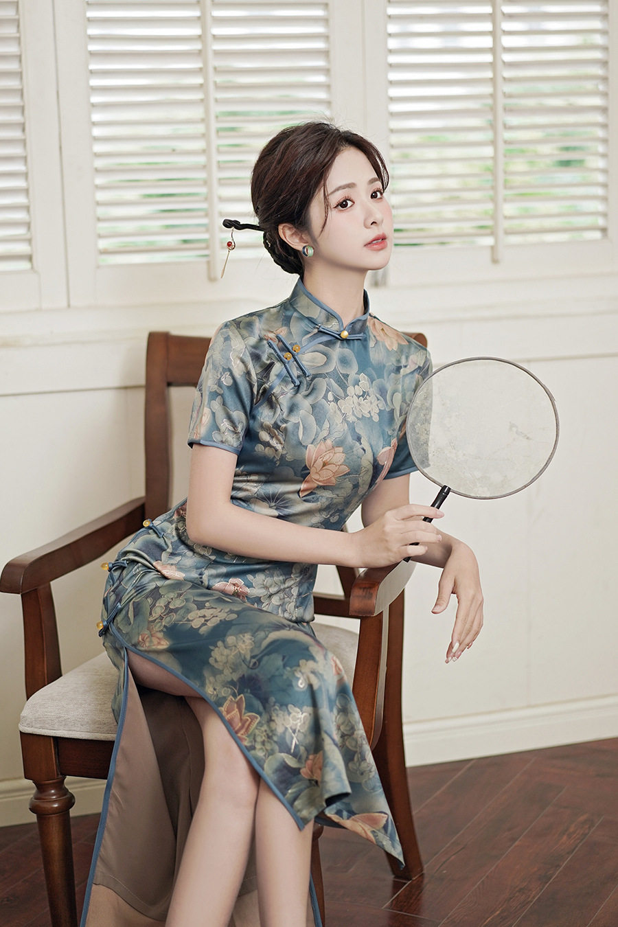 春夏蚀骨旗袍女民国复古中国风长款优雅军阀太太改良版连衣裙礼服