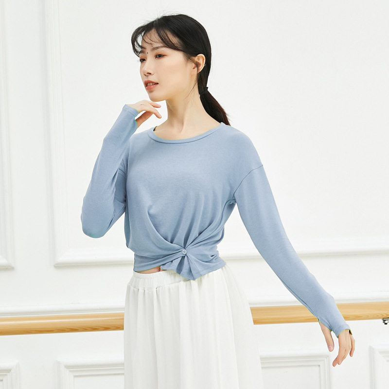 2026春季舞蹈练功服长袖上衣女成人形体古典民族拉丁舞跳舞衣服装
