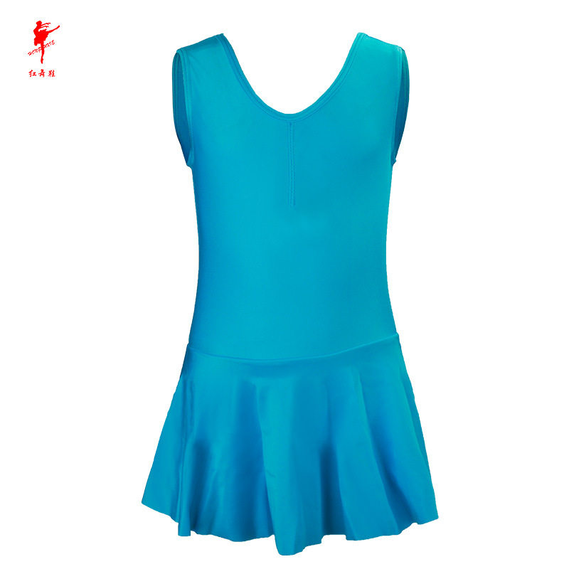 红舞鞋舞蹈服女成人演出服连体粉色体操形体服芭蕾舞练功服健身