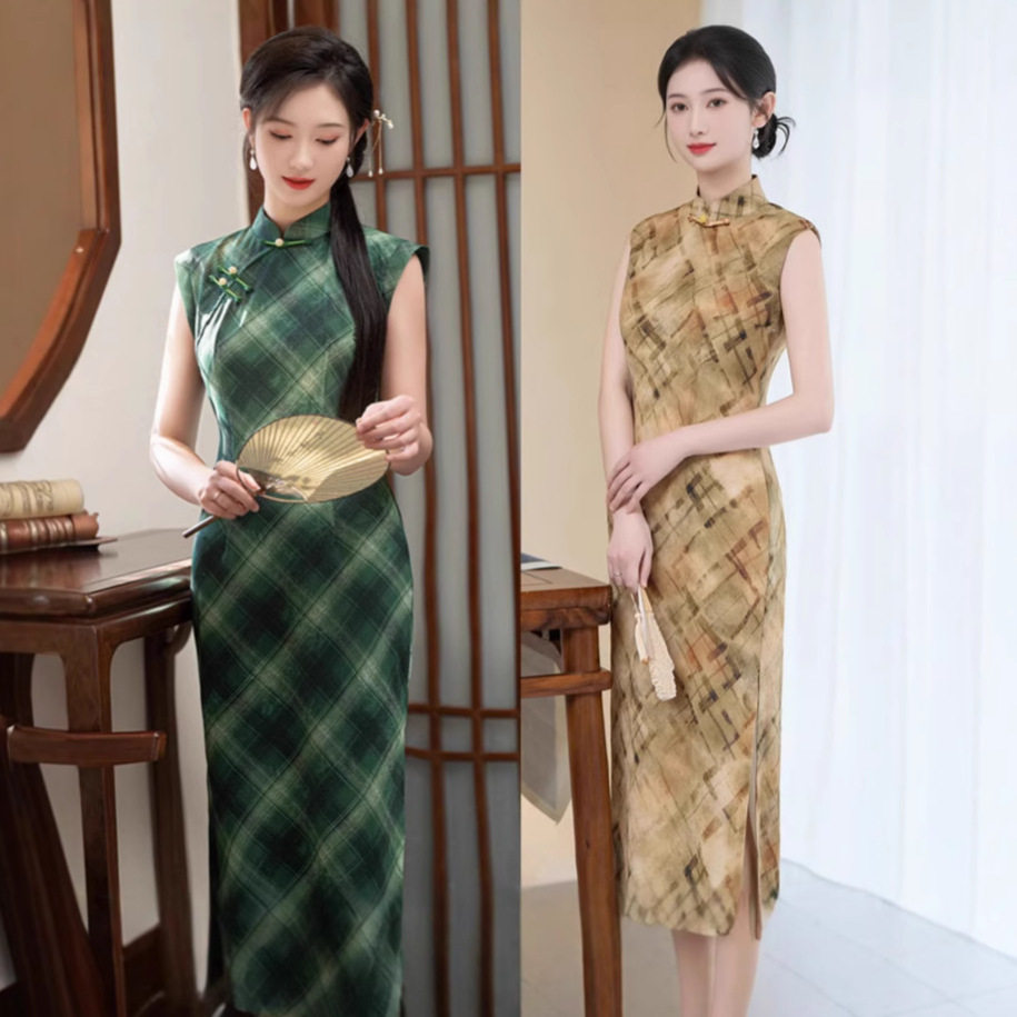 古法改良旗袍年轻款少女新中式无袖气质年轻2026新款日常春季长款