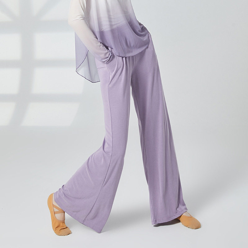 古典舞服阔腿直筒口袋万年裤子女成人舞蹈服形体训练裤子春新款