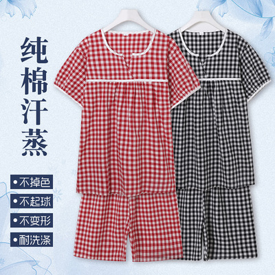 汗蒸服女款套装棉桑拿洗浴