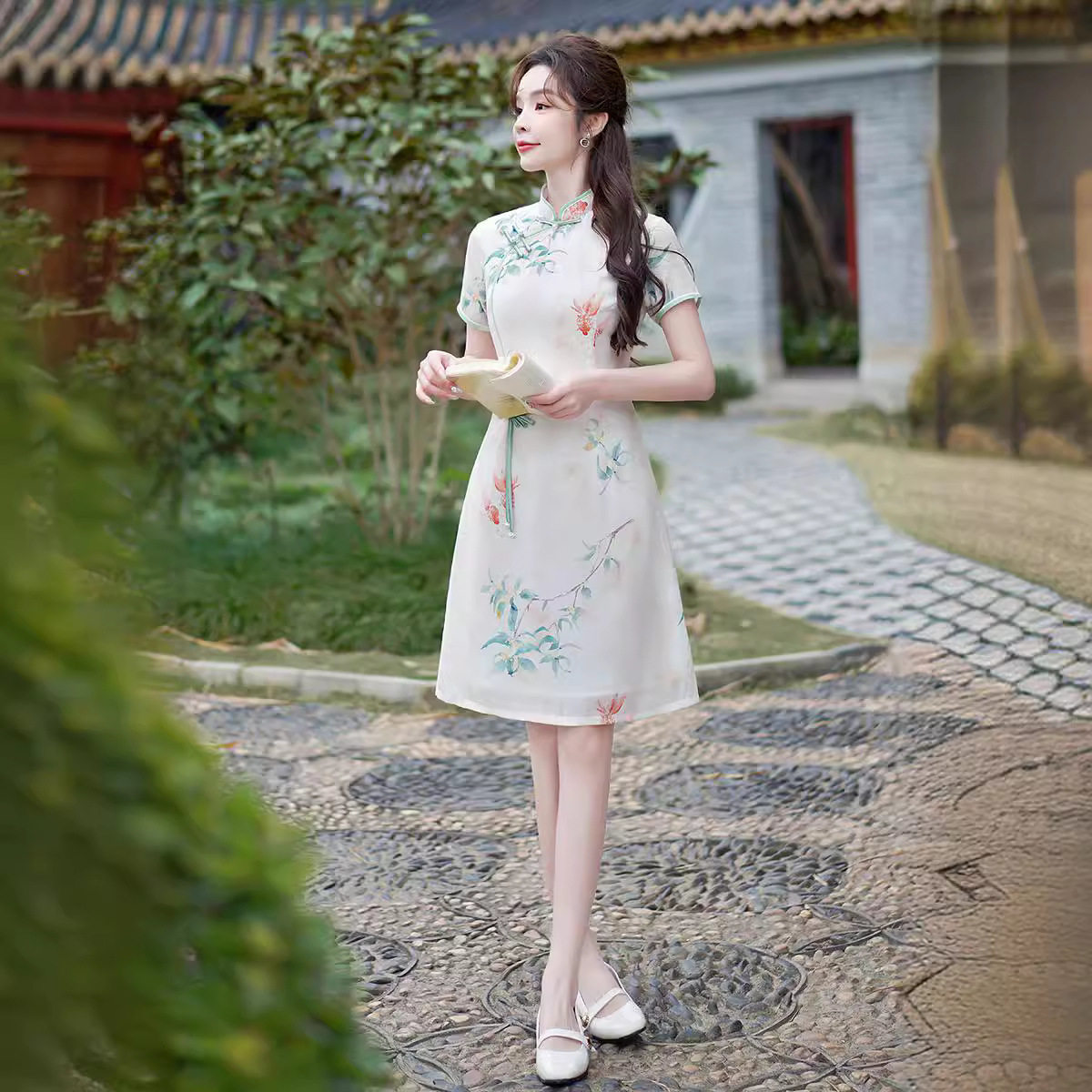 2026年新款春夏旗袍短款年轻女装礼服气质优雅日常连衣裙时尚中短