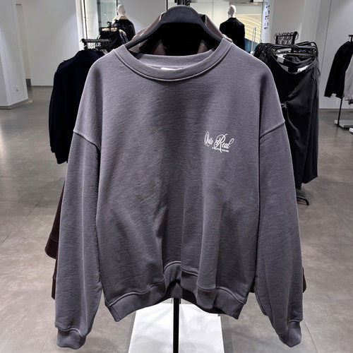 za obasov男装2026春装新款印花圆领上衣休闲宽松圆领卫衣3654600