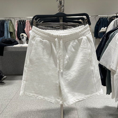 za obasov男装26夏新款松紧腰抽绳宽松五分裤水洗短裤6462401251