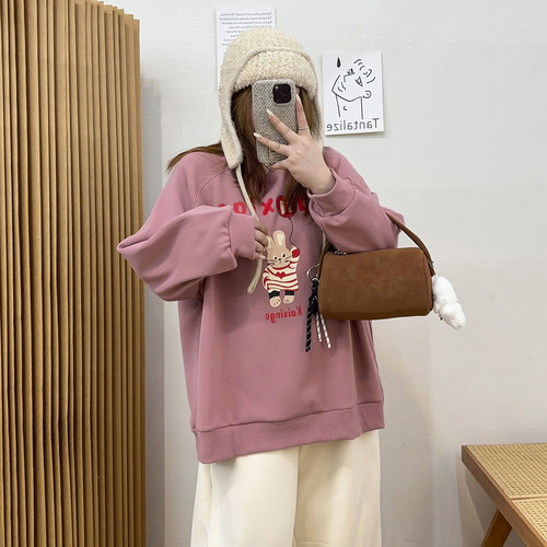 圆领卫衣宽松显瘦印花卫衣