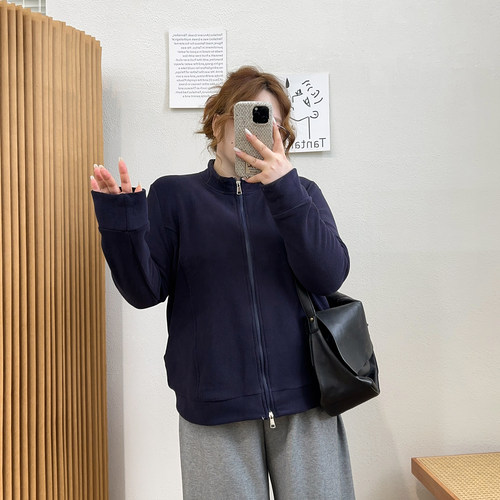 宛宛大码女装胖mm立领摇粒绒外套女2025新款秋季宽松显瘦休闲上衣