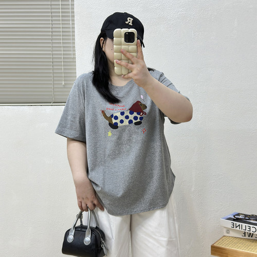 夏季斑点狗印花短袖T恤