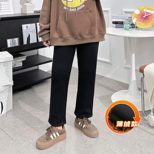 宛宛家黑色烟管裤百搭时尚