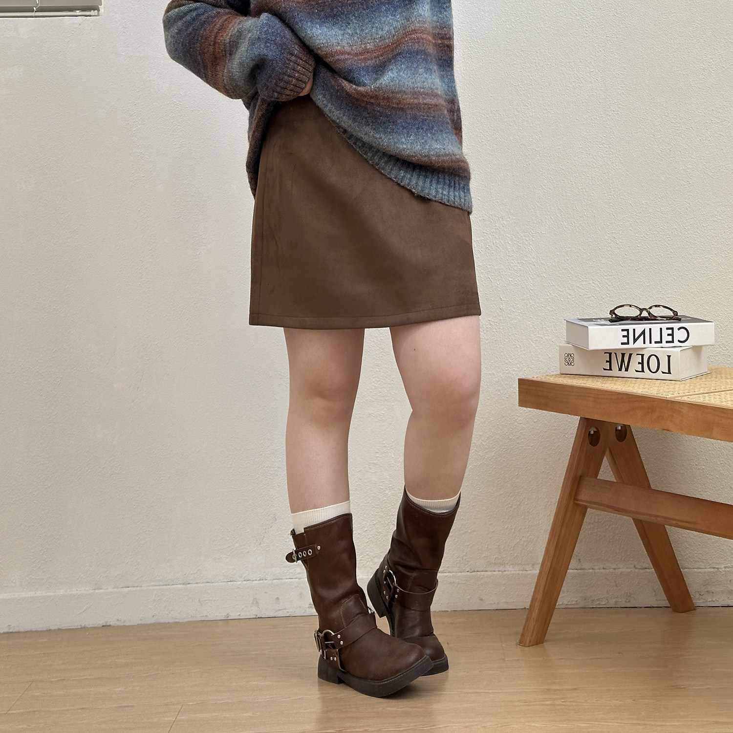 宛宛大码麂皮绒半身裙女2026秋冬款高腰显瘦A字裙胖MM包臀短裙子,女装/女士精品,大码半身裙,淘宝优惠券,粉丝福利购,淘宝优惠卷