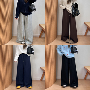 宛宛大码弯刀裤女秋季新款胖妹妹mm梨形身材宽松显瘦阔腿运动卫裤