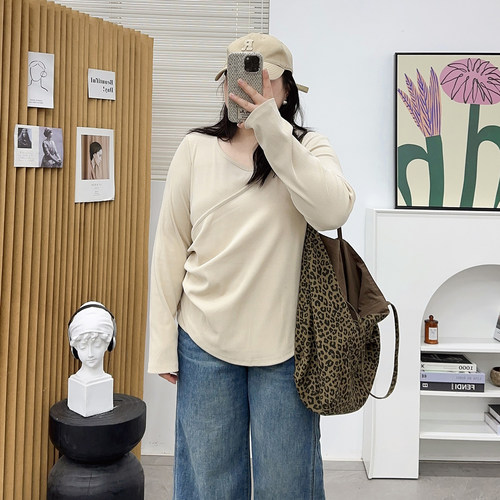 宛宛家假两件针织棉小衫