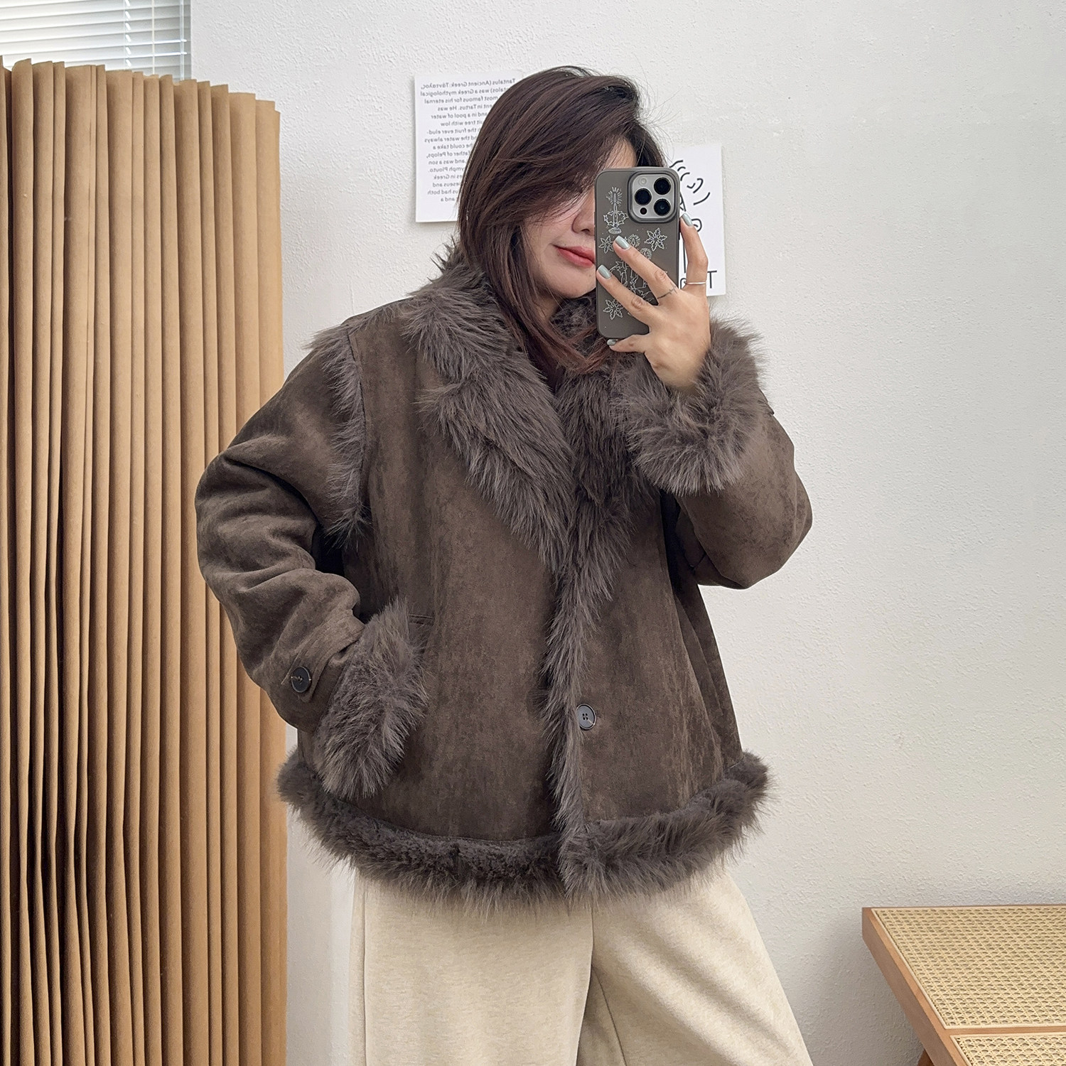 宛宛大码女装胖MM麂皮绒座山雕棉服外套冬季宽松保暖夹克立领棉衣,女装/女士精品,大码棉服,淘宝优惠券,粉丝福利购,淘宝优惠卷