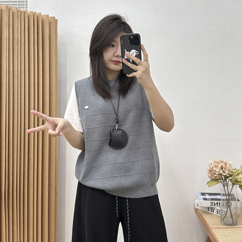 针织拼接假两件休闲短袖