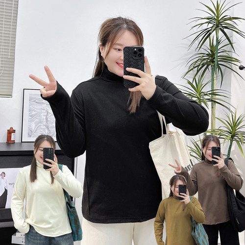 宛宛家德绒高领打底衫百搭时尚