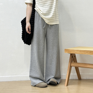 女装 适合胖mm宽松美拉德阔腿休闲裤 宽松运动裤 新款 早秋季 宛宛大码