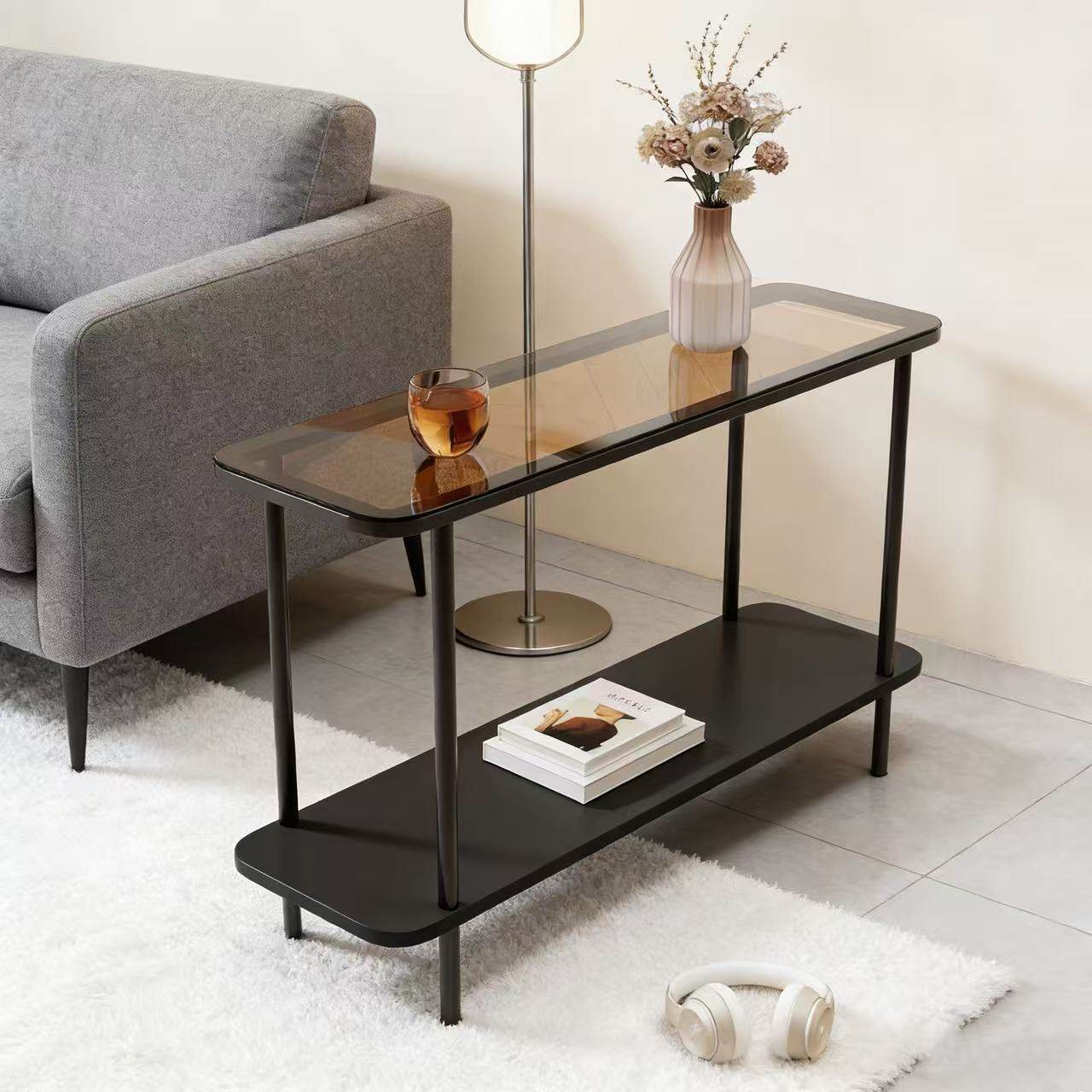 极窄沙发侧边玻璃边几客厅双层长方形储几沙发角几夹缝简易小茶几,住宅家具,角几/边几,淘宝优惠券,粉丝福利购,淘宝优惠卷