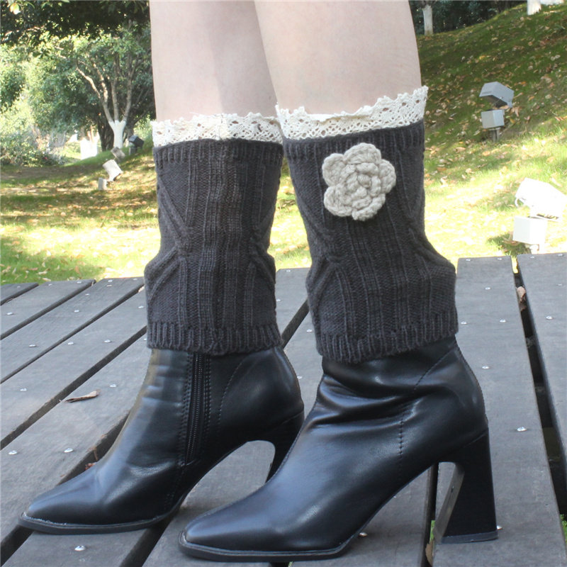 秋冬新款毛线女士短袜套韩版保暖脚裸脚脖套宽松玫瑰花边鞋套靴套,女士内衣/男士内衣/家居服,短袜,淘宝优惠券,粉丝福利购,淘宝优惠卷