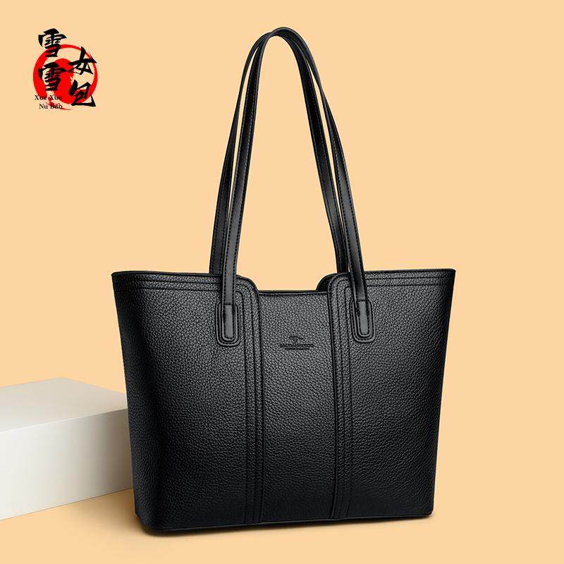 真皮大托特包女2025新款中年妈妈包时尚百搭通勤软皮大容量单肩包,箱包皮具/热销女包/男包,托特包,淘宝优惠券,粉丝福利购,淘宝优惠卷
