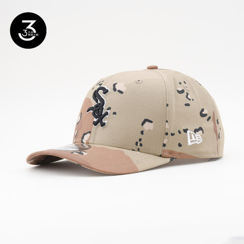 韩国代购NEWERA纽亦华970微弯檐可调节棒球帽SOX芝加哥白袜黄迷彩