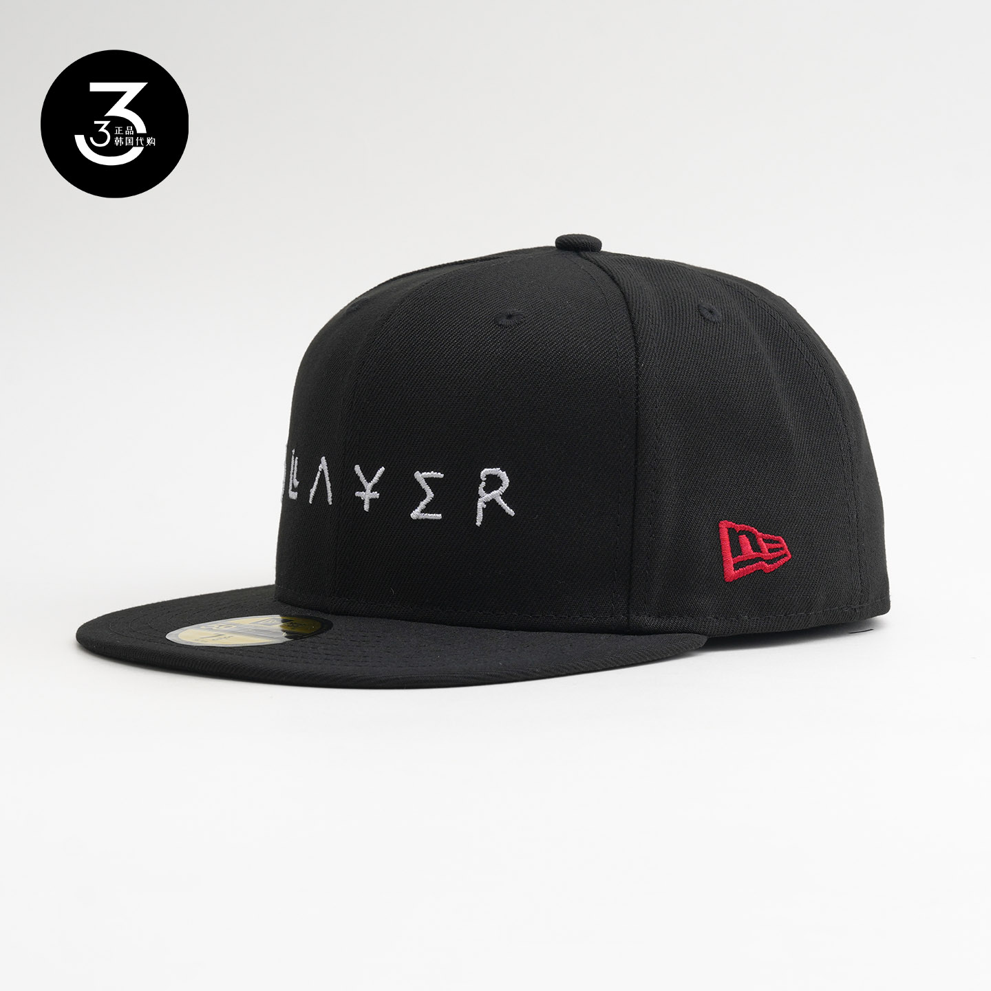 韩国代购 纽亦华 NEWERA X SLAYER联名5950平沿全封闭棒球帽黑色