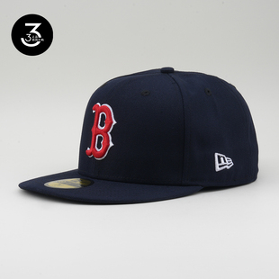 韩国代购NEWERA纽亦华美职棒MLB球队平沿全封闭棒球帽波士顿红袜
