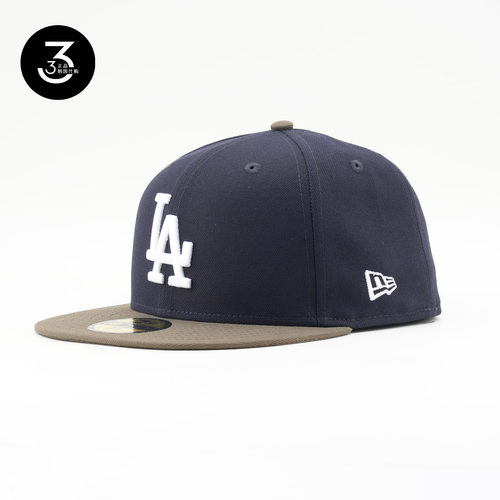 韩国代购NEWERA纽亦华5950平沿全封闭大头棒球帽LA洛杉矶道奇拼色