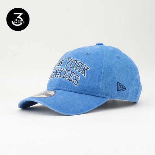 韩国代购NEWERA纽亦华帽子复古水洗920软顶棒球帽NY纽约扬基蓝