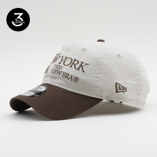 韩国代购 YORK字母棒球帽米咖双拼 NEWERA纽亦华夏防晒940软顶NEW