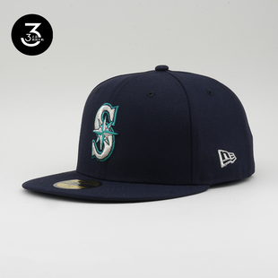 韩国代购NEWERA纽亦华美职棒MLB球队平沿全封闭棒球帽西雅图水手